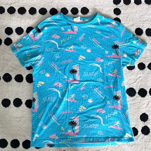 The Urban Heritage Festival 80s Style Surf T-Shirt Short Sleeve Tee - Picture 1 of 8